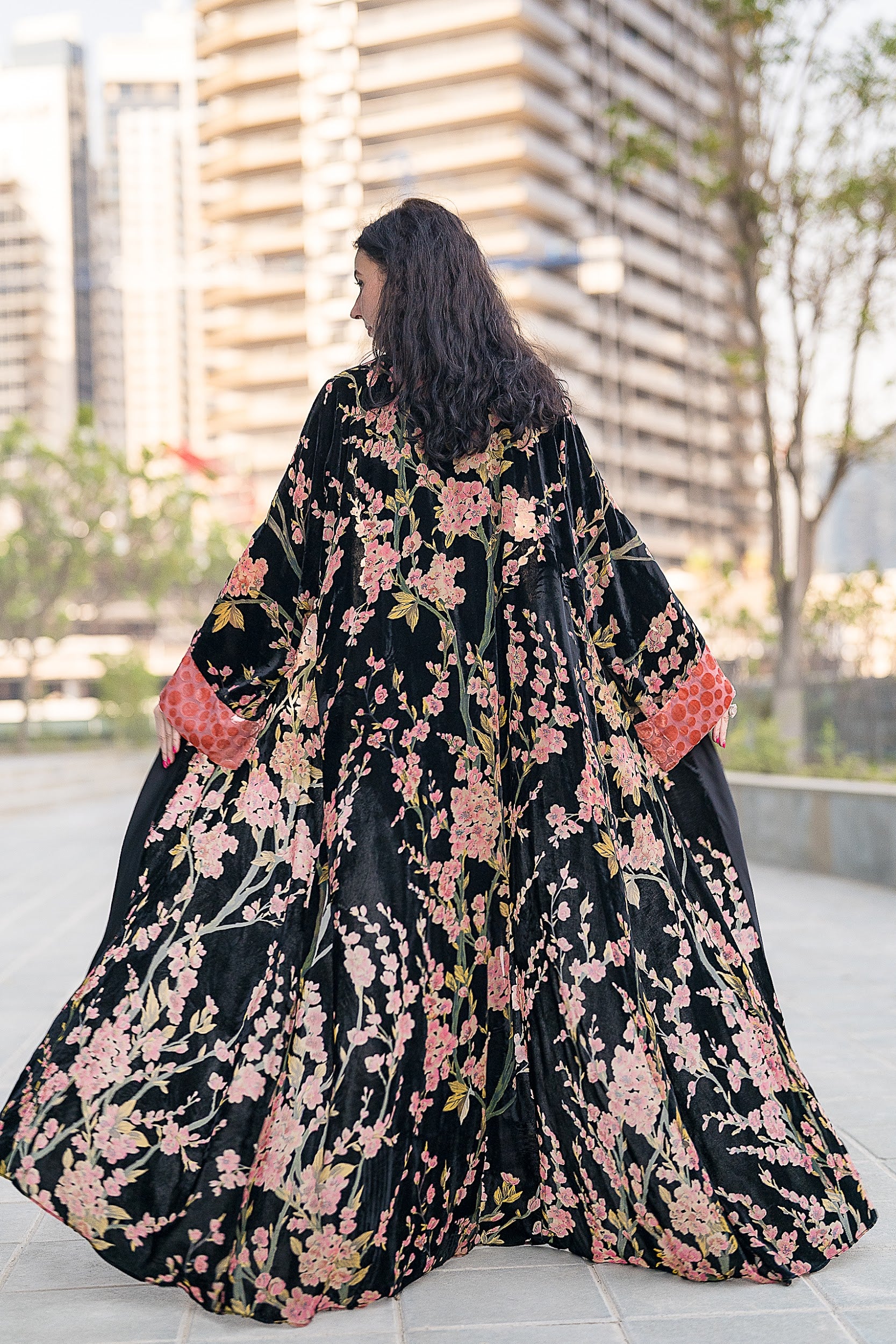 Black with peach color design