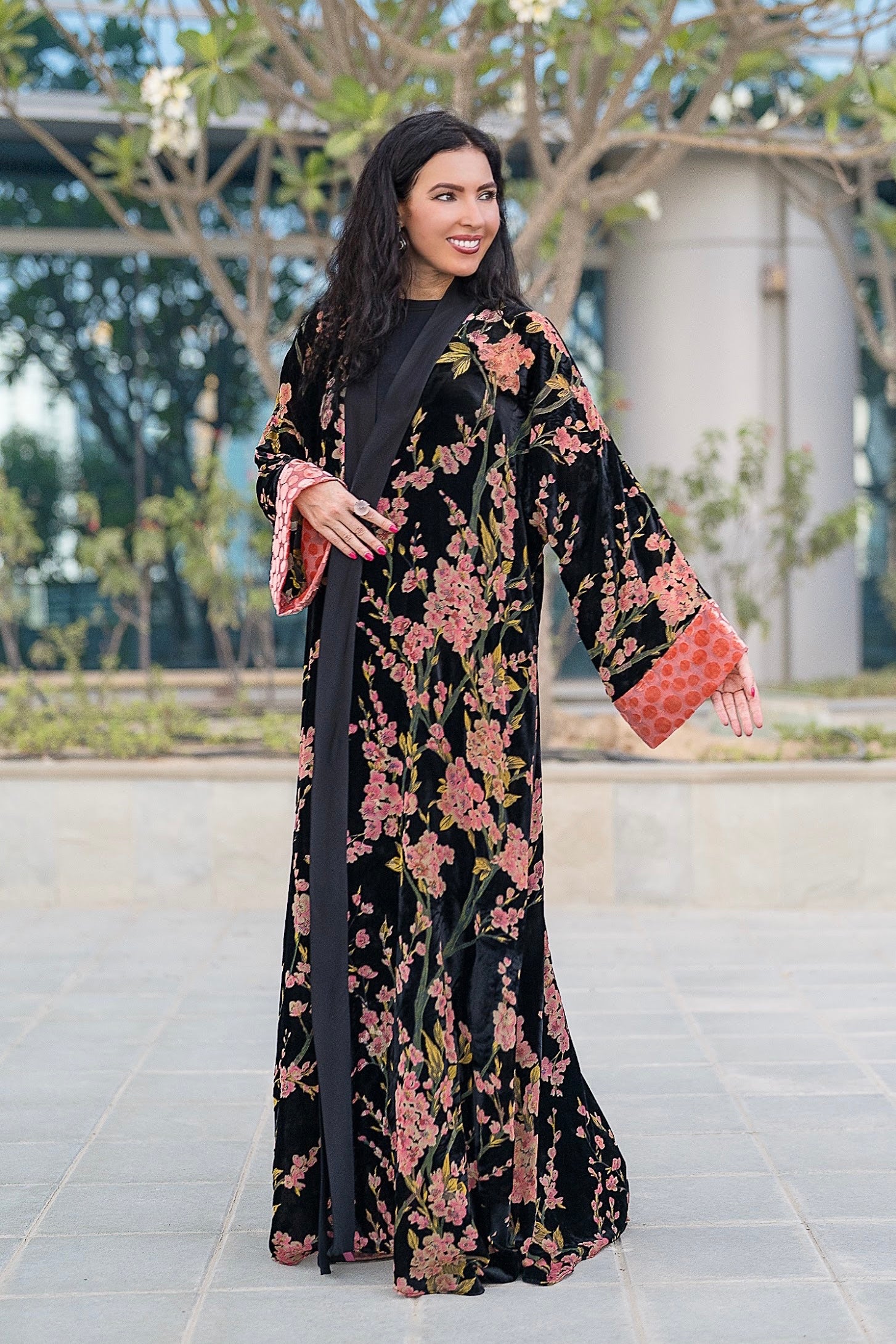 Black with peach color design