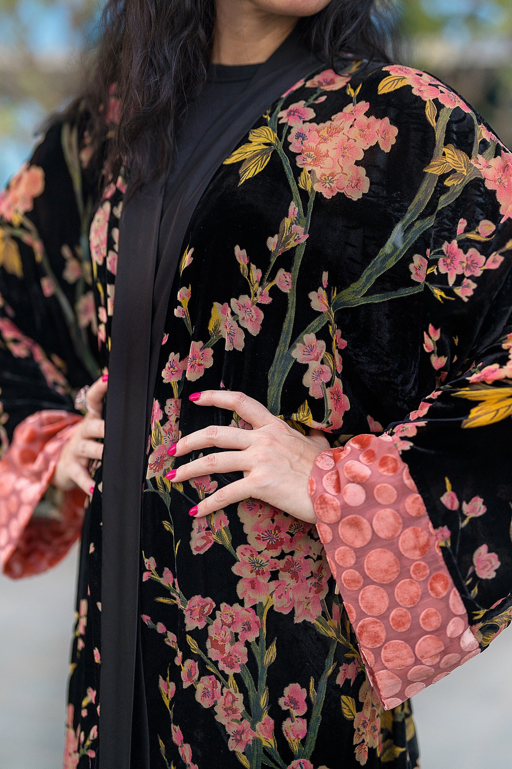 Black with peach color design