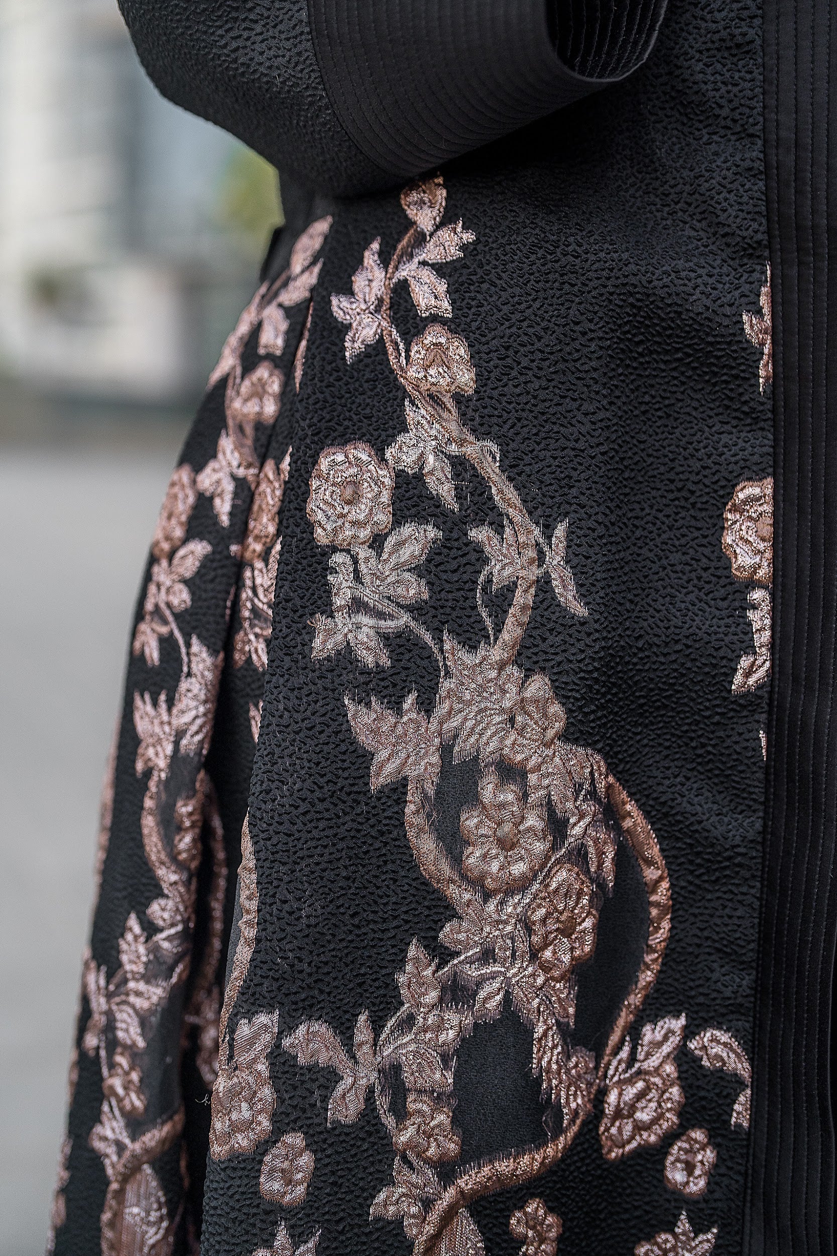 Black with silver or gold